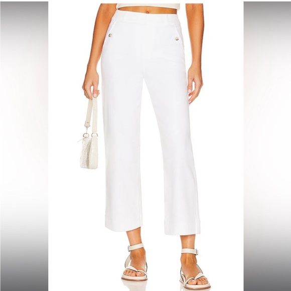 Spanx Stretch Twill Cropped Pant In Bright White, SIZE MEDIUM - Picture 2 of 7